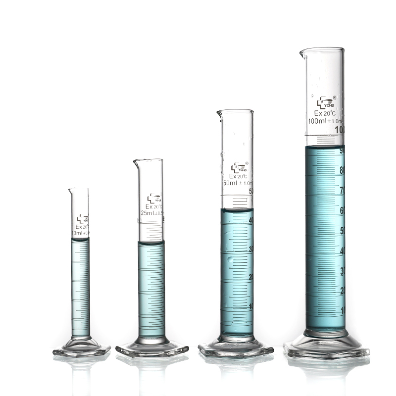 Measuring Cylinder, with glass hexagonal base